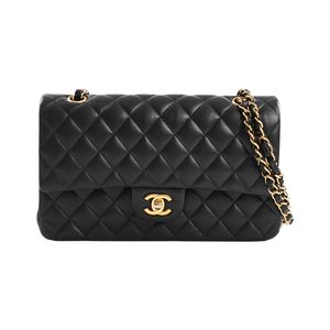 [Used] Chanel CHANEL Shoulder Bag 11.12 Classic Handbag A01112 Lambskin Black