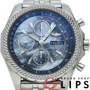 Breitling Bentley GT Chronograph Blue Shell Japan Limited Edition A13362/A133627X/BE63 Box, Warranty Card, Stainless Steel, Men's Watch, Blue Shell, Polished, Excellent Condition [Used]