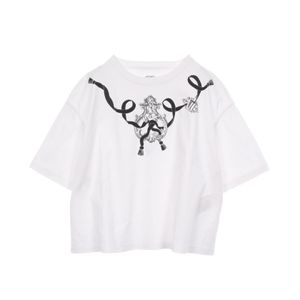 [중고] Hermes 에르메스 반팔 티셔츠 카르투슈 페로느리 6E4638DC 화이트 코튼 티셔츠/커트소 여성용 Used A