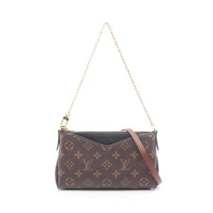 【二手】路易威登LOUIS VUITTON Pallas 手拿包 Monogram 2WAY M41639 Noir PVC塗層帆布皮革 Pallas 手拿包 女士