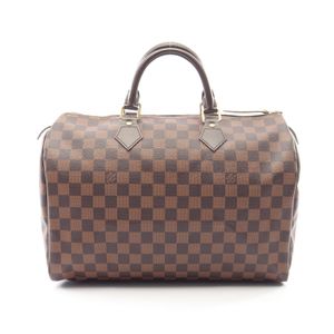 [중고] LOUIS VUITTON 스피디 35 다미에 에벤 N41523 PVC 코팅 캔버스 레더 손가방 여성용 Used A