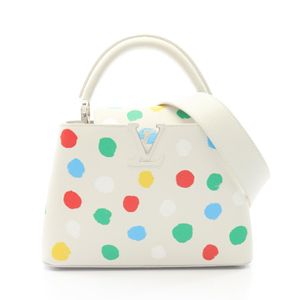 [중고] LOUIS VUITTON 손가방 LV × YK 카퓌신 BB 페인티드 도트 쿠사마 야요이 2WAY M21637 블랑/멀티 레더 LV×KY 카퓌신 BB 여성용