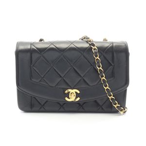 [중고] Chanel 샤넬 숄더백 마틀라세 다이애나 플랩 A01164 블랙 램스킨(양가죽) 마틀라세 다이애나 체인 숄더백 여성용