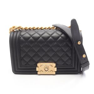 [중고] Chanel 샤넬 숄더백 보이 샤넬 스몰 A67085 블랙 램스킨(양가죽) 보이 샤넬 스몰 체인 숄더백 여성용