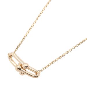 [Pre-owned] Tiffany & Co. Hardware Double Necklace 75060726, Neck circumference 41/46cm, K18PG (Pink Gold) Hardware Double Necklace