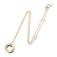 [Used] BVLGARI B-zero1 Necklace, Ceramic, 346083, Neck size 38.5-45.5cm, K18PG (Pink Gold), B-zero1 Necklace, Ceramic, Unisex