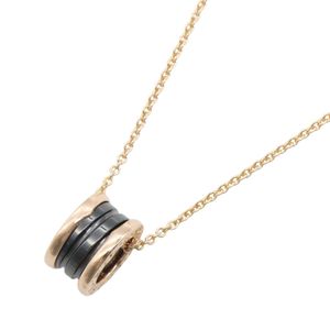 [Used] BVLGARI B-zero1 Necklace, Ceramic, 346083, Neck size 38.5-45.5cm, K18PG (Pink Gold), B-zero1 Necklace, Ceramic, Unisex
