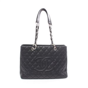 [중고] Chanel 샤넬 토트백 마틀라세 그랜드 쇼핑 GST 블랙 캐비어 스킨(그레인드 카프) GST 체인 토트 여성용 Used A