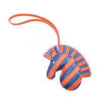 [Used] Hermes Charm Gigi Savannah Blue France/Orange Poppy/Leather Gigi Savannah Blue France/Orange Poppy/Mauve Silk
