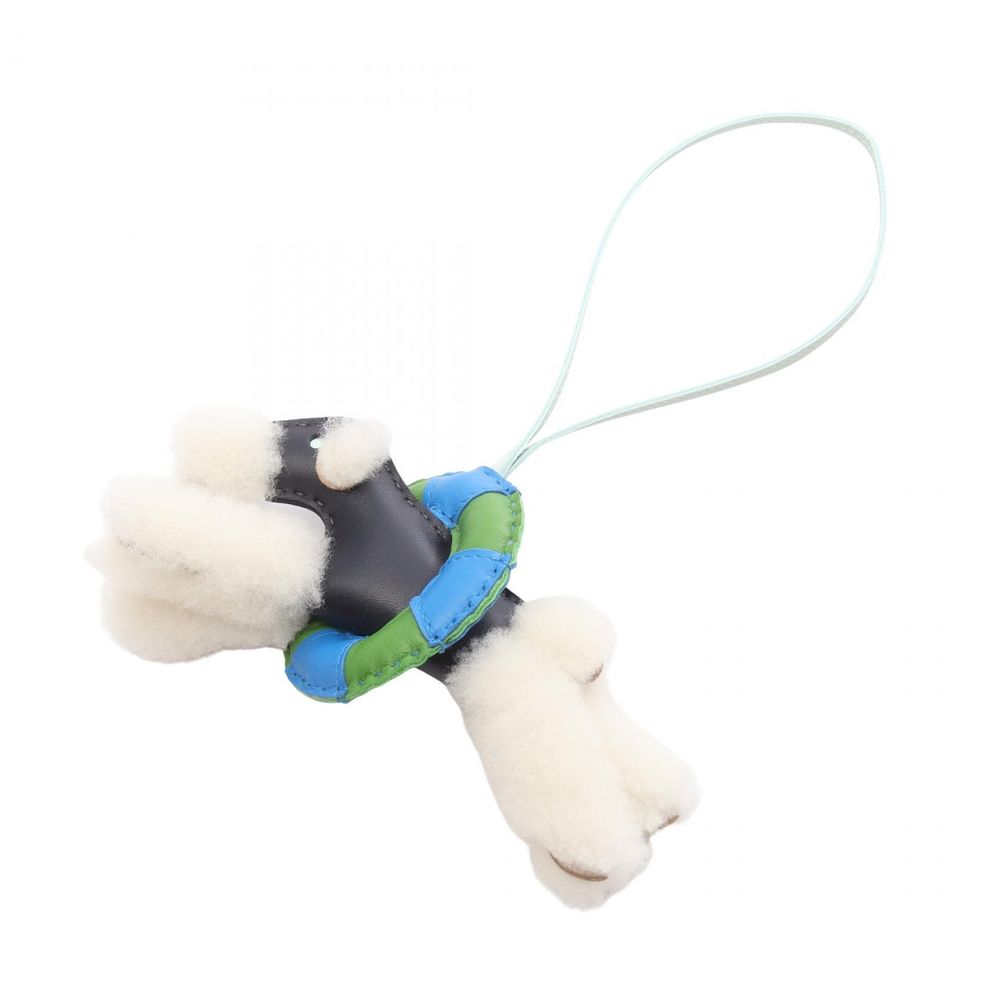 [Used] Hermes HERMES Charm Buddy Charm A la Mer Blue Nuit Vert Peppermint Blue Nuit/Vert Peppermint Mouton Buddy Charm A la Mer Blue Nuit/Blue Hydra/Vert