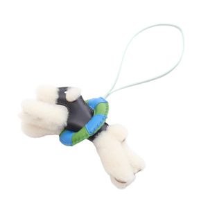 [Used] Hermes HERMES Charm Buddy Charm A la Mer Blue Nuit Vert Peppermint Blue Nuit/Vert Peppermint Mouton Buddy Charm A la Mer Blue Nuit/Blue Hydra/Vert