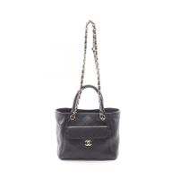 [Pre-owned] Chanel CHANEL Handbag Matelassé 2WAY Black Caviar Skin (Grained Calf) Matelassé 2-way Handbag Women's Unused