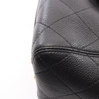 [Pre-owned] Chanel CHANEL Handbag Matelassé 2WAY Black Caviar Skin (Grained Calf) Matelassé 2-way Handbag Women's Unused