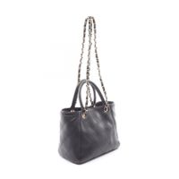 [Pre-owned] Chanel CHANEL Handbag Matelassé 2WAY Black Caviar Skin (Grained Calf) Matelassé 2-way Handbag Women's Unused