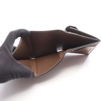 [Used] FENDI Tri-fold Wallet FF Diamond 8M0480 Braun/Black Leather FF Diamond Tri-fold Wallet Women's Used A