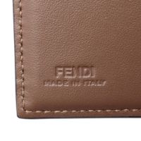 [Used] FENDI Tri-fold Wallet FF Diamond 8M0480 Braun/Black Leather FF Diamond Tri-fold Wallet Women's Used A