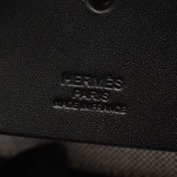 【二手】Hermes 爱马仕 波士顿包 Herbag Zip 50 Retourne Cabin 2WAY 米色/黑色/铂金灰 帆布/皮革 Herbag Zip 50 Retourne Cabin 斑点狗纹