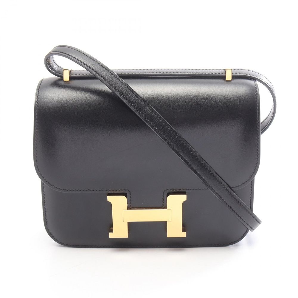 [Used] Hermes Constance 3 Mini Shoulder Bag, Black Calfskin (Cowhide), Women's, Used A