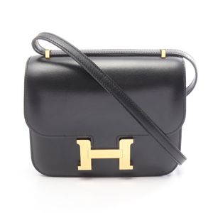 [Used] Hermes Constance 3 Mini Shoulder Bag, Black Calfskin (Cowhide), Women's, Used A