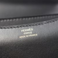 [Used] Hermes Constance 3 Mini Shoulder Bag, Black Calfskin (Cowhide), Women's, Used A
