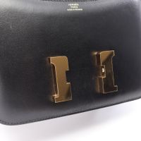 [Used] Hermes Constance 3 Mini Shoulder Bag, Black Calfskin (Cowhide), Women's, Used A