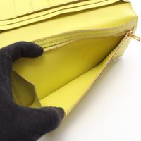 [Used] Hermes HERMES Bi-fold Long Wallet Bearn Soufflet Lime Lime Other Bearn Soufflet Lime Ladies Used A