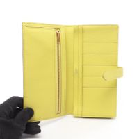 [Used] Hermes HERMES Bi-fold Long Wallet Bearn Soufflet Lime Lime Other Bearn Soufflet Lime Ladies Used A