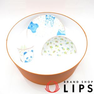 Hermes 에르메스 파스파스(Passe-Passe) 어린이 식기 3종 세트 P049001P 도자기 여성용【미사용】
