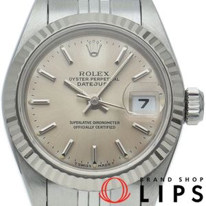 勞力士 Datejust 女士腕錶 69174(W)，附錶盒、保固卡，18K 白金/不鏽鋼材質，銀色，拋光，1995 年款，成色極佳 [二手]