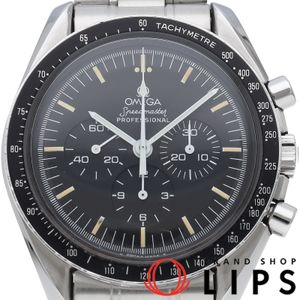 OMEGA 스피드마스터 프로페셔널 트리튬 하향 R Cal.861 Speedmaster Professional 3590.50 박스 보증서 SS 남성용 시계 블랙 폴리싱 완료 미품 【중고】
