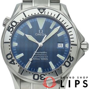 OMEGA 씨마스터 300M 오토매틱 41mm Seamaster 300M Automatic 41mm 2255.80 박스 보증서 SS 남성용 시계 블루 폴리싱 완료 미품 【중고】