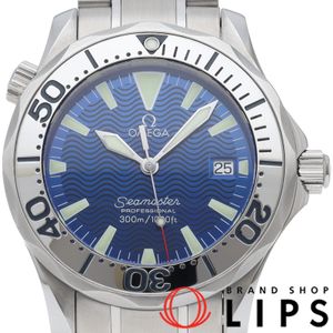 OMEGA 씨마스터 300M 쿼츠 36mm Seamaster 300M 2263.80 SS 남성용 시계 블루 폴리싱 완료 미품 【중고】