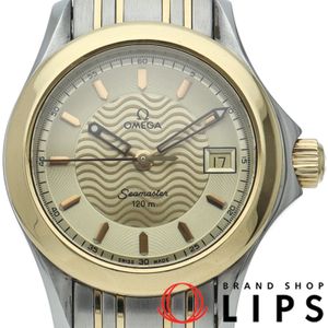 OMEGA 씨마스터 120M 쿼츠 26mm 2371.11 K18YG/SS 여성용 시계 샴페인 컬러 폴리싱 완료 미품 【중고】
