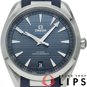 OMEGA 씨마스터 아쿠아테라 150M 코액시얼 41mm Seamaster Aqua Terra Co-Axial Master Chronometer 220.12.41.21.03.001 박스 보증서 SS/러버 남성용 시계 블루 폴리싱 완료 미품 【중고】