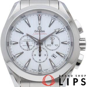 OMEGA 씨마스터 아쿠아테라 150M 코-액시얼 크로노그래프 44mm 231.10.44.50.04.001 박스 보증서 포함 SS 남성용 시계 화이트 폴리싱 완료 미품 【중고】