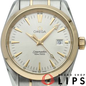 OMEGA 씨마스터 아쿠아테라 쿼츠 36.2mm 2318.30 K18YG/SS 남성용 시계 실버 폴리싱 완료 미품 【중고】