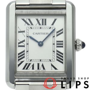 Cartier Tank Solo SM 워치 현행 보증서 카드 Tank Solo SM W5200013 박스 보증서 SS 여성용 시계 실버 폴리싱 완료 미품 【중고】