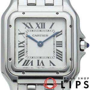 Cartier 팬더 드 까르띠에 워치 MM WSPN0007 박스 보증서 포함 SS 여성용 시계 실버 폴리싱 완료 최상급 컨디션 【중고】
