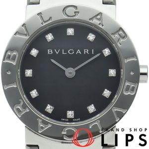 寶格麗 (Bvlgari) 26毫米 12P 鑲鑽腕錶 BB26SS/BB26SSD/12P 帶盒保固 不鏽鋼女士腕錶 黑色拋光 成色極佳 [二手]