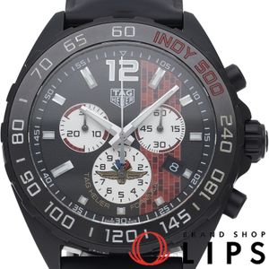 タグ・ホイヤー フォーミュラ1 インディ500 スペシャルエディション 43mm 世界限定1500本 Formula 1 Chronograph Indy 500 Special Edition CAZ101AD.FT8024 箱 保証書 SS/ラバー メンズ時計 ブラック/シルバー 仕上げ済 美品 【中古】