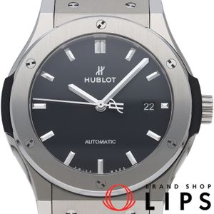 ウブロ クラシックフュージョン チタニウム 42mm Classic Fusion Titanium
 542.NX.1171.RX 箱 保証書 チタン/ラバー メンズ時計 ブラック OH・仕上げ済 美品 【中古】