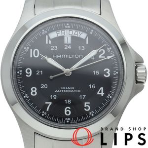 ハミルトン カーキ フィールド キング オート 40mm Khaki Navy Scuba Auto 43mm H64455133 箱 保証書 SS メンズ時計 ブラック 仕上げ済 美品 【中古】