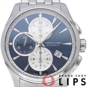 ハミルトン ジャズマスター クロノグラフ オートマチック 42mm Jazzmaster Auto Chrono H32596141 箱 保証書 SS メンズ時計 ブルー/シルバー 仕上げ済 美品 【中古】