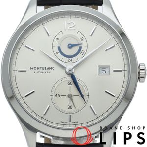 モンブラン ヘリテージ クロノメトリー デュアルタイム ウォッチ 41mm Heritage Chronometrie Dual Time
 112540 箱 保証書 SS/革 メンズ時計 シルバー 美品 【中古】