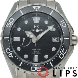 セイコー グランドセイコー スプリングドライブ 5デイズ ダイバーズ 43.8mm  Grand Seiko Evolution 9 Collection Spring Drive 5 Days Diver's Ushio SLGA015/9RA5-0AC0 箱 保証書 ブライトチタン/セラミック メンズ時計 ブラック 仕上げ済 美品 【中古】