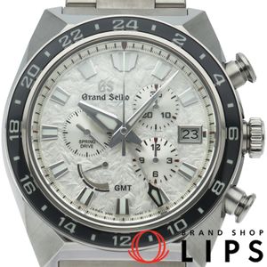 セイコー グランドセイコー スプリングドライブ クロノグラフ GMT 44.5mm スポーツコレクション Grand Seiko Spring Drive Chronograph GMT Divers Sport Collection SBGC253/9R86-0AN0 箱 保証書 チタン メンズ時計 シャイニーホワイト 仕上げ済 美品 【中古】