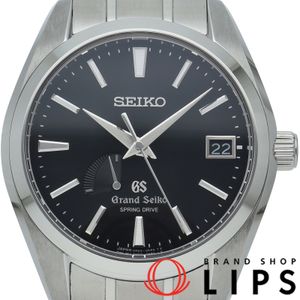 セイコー グランドセイコー スプリングドライブ 40mm
 マスターショップ限定 SEIKO文字盤 Grand Seiko Spring Drive SBGA003/9R65-0AA0 保証書 SS メンズ時計 ブラック 仕上げ済 美品 【中古】