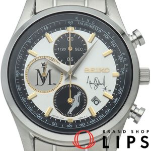 セイコー マイケルジャクソン×セイコー ウォッチ 世界限定5000本 Seiko Quartz 7T92-HDX0 箱 保証書 SS メンズ時計 シルバー 仕上げ済 美品 【中古】