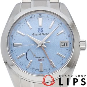 セイコー グランドセイコー スプリングドライブGMT 41mm 御空色 銀座和光75周年記念 世界限定75本 Grand Seiko Spring Drive SBGE289/9R66-0BP0 箱 保証書 修理書 バンド SS メンズ時計 ブルー OH・仕上げ済 美品 【中古】