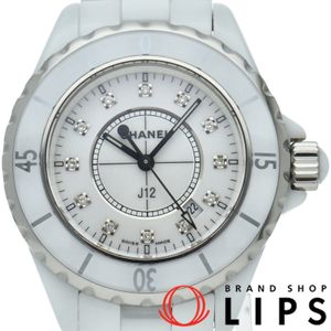 Chanel J12 Watch 33mm 12P Diamond J12 33mm H1628 Ceramic Ladies Watch White Polished Excellent Condition [Pre-owned]